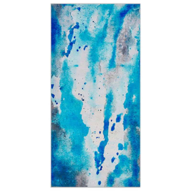 Image of Beliani Rug Bozat Blue 80 X 150 Cm