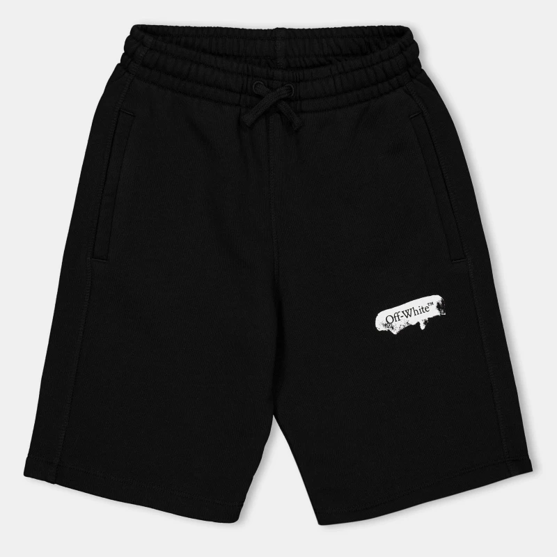 Image of Off White Kids Fleece Shorts Black/White male 8Y