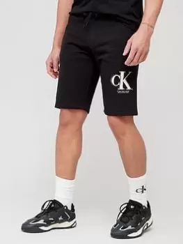 Image of Calvin Klein Jeans Ck Spray Jersey Short, Black Size M Men