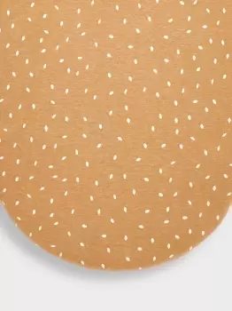 Image of The Little Green Sheep Organic Moses Basket Fitted Sheet Honey Rice