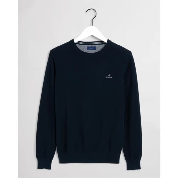 Image of Gant Crew Neck Sweatshirt - Navy 433