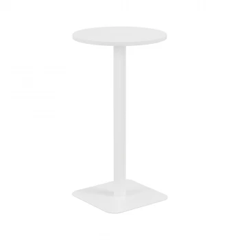 Image of Contract 600mm High Table - White Top and White Legs