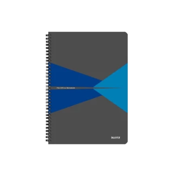 Image of Office Notebook A4 Ruled, Wirebound with Polypropylene Cover 90 Sheets. Blue - Outer Carton of 5