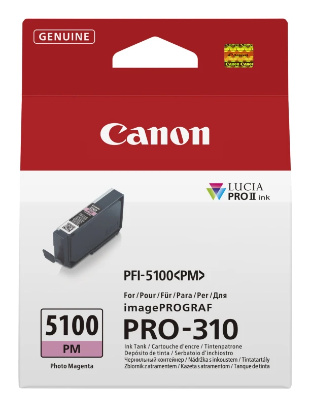 Image of Canon PFI-5100PM Photo Magenta Ink Cartridge - 6957C001 (Original)