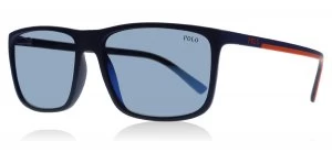 Image of Polo Ralph Lauren PH4115 Sunglasses Matte Navy Blue 560655 57mm