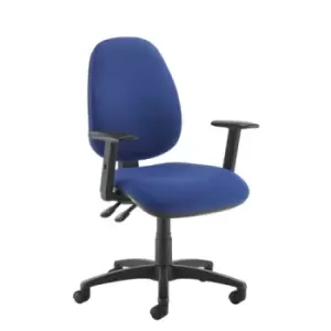 Image of Jota high back operator chair with adjustable arms - blue