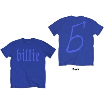 Image of Billie Eilish - Billie 5 Unisex Medium T-Shirt - Blue