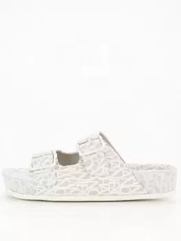 Image of Armani Exchange Platform Sandal - White, Size 37, Women