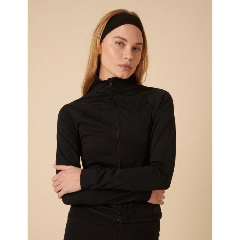 Image of Nobodys Child Zip Active Top Black female 8 (XS)