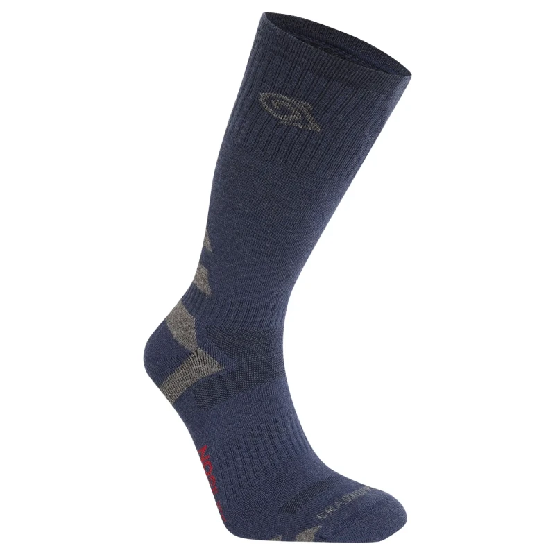 Image of Craghoppers Craghoppers Nosilife Adventure Insect-Repellent Odour Elimination Wool Socks in Navy Size: 6-8 Navy 6-8 Unisex 5063260019590