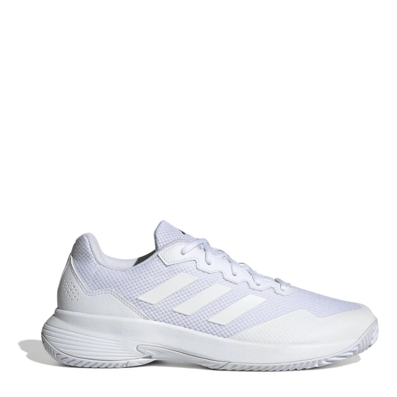 Image of adidas Mens Gamecourt Tennis Shoes White/Mtte Slvr male 7 (40.7)