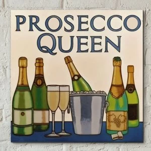 Image of Tile 8x8 Prosecco Queen Wall Art