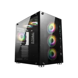 Image of GameMax DS360 Glass Gaming Case 6x Infinity ARGB Fans Hub