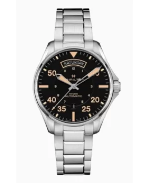 Image of Hamilton Khaki Pilot Day Date Auto Mens Watch H64645131 H64645131