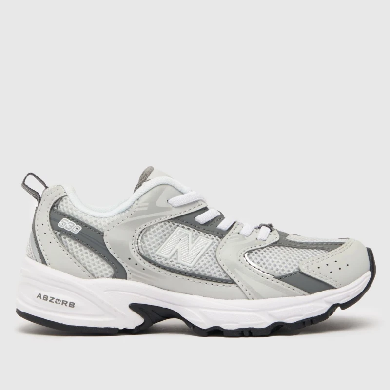 Image of New Balance light grey 530 Junior trainers Light Grey UK 10 (EU 28)