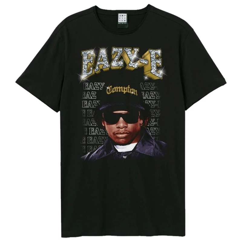 Image of Amplified Amplified Men Bling Father Eazy-E T-Shirt in Black Size: X-Small Black XS Male 5063852072125