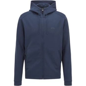 Image of Boss Saggy Curve Zip Hoodie - Blue