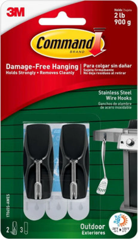 Image of Command Outdoor Wire Hooks Black