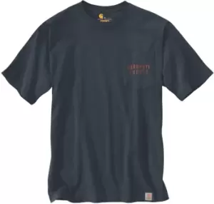 Image of Carhartt Workwear Back Graphic T-Shirt, blue Size M blue, Size M