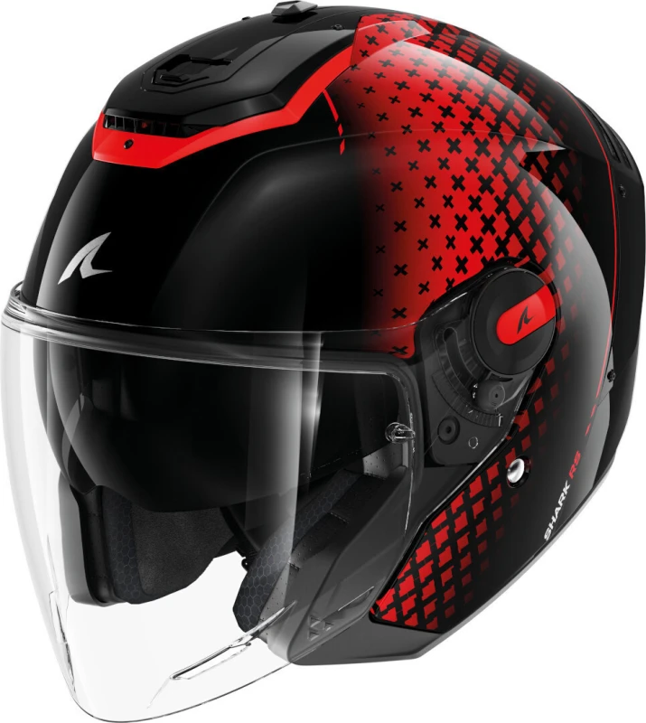 Image of Shark RS Jet Stride Jet Helmet, black-red, Size S for Men