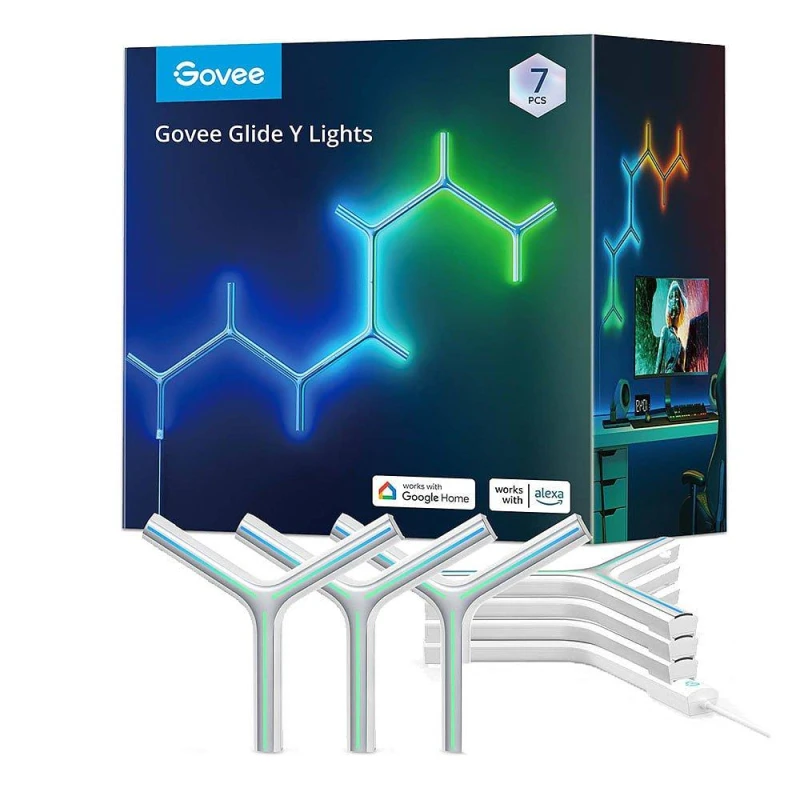 Image of GOVEE Govee Y Shape Light Panel (7 pack) - Silver Silver One Size