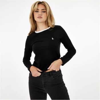 Image of Jack Wills Trinkey Long Sleeve Ringer T-Shirt - Black