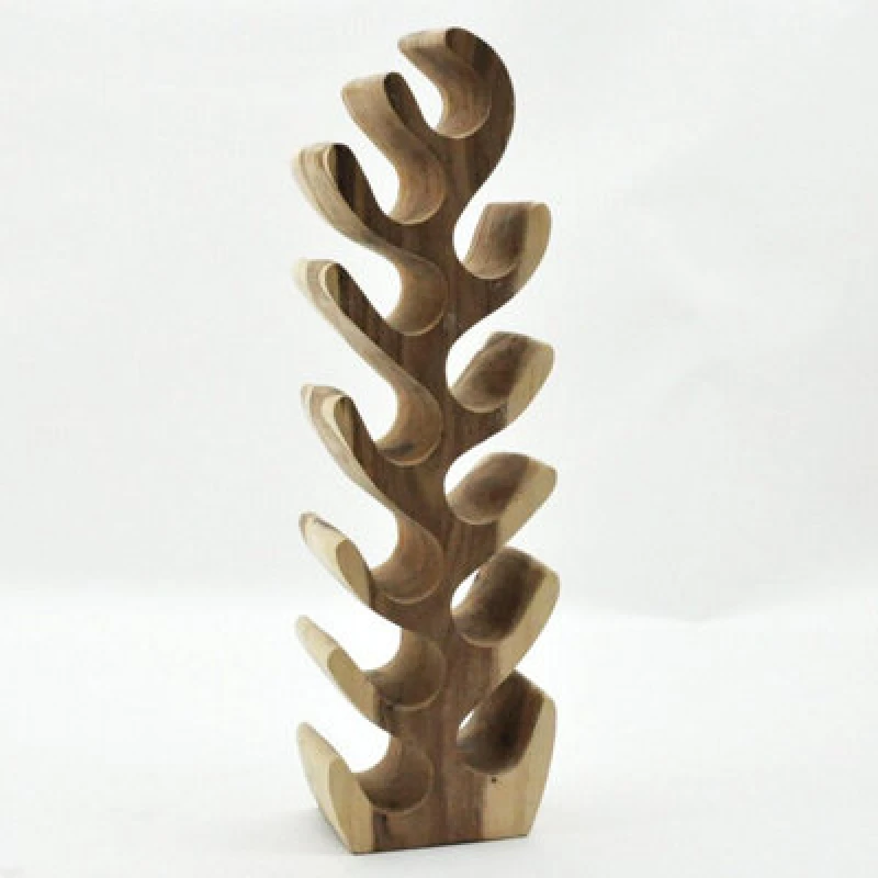 Image of MSL 11 BOTTLE HAND CARVED WINE RACK