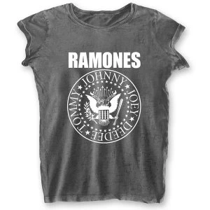 Image of Ramones - Presidential Seal Womens Medium T-Shirt - Grey