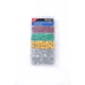 Image of 285 Piece Assorted Anchor and Metal Screw Set