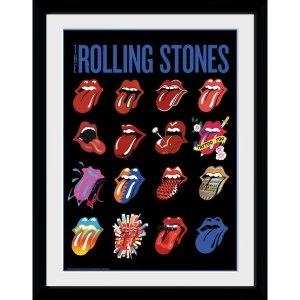 Image of The Rolling Stones Tongues Framed Collector Print