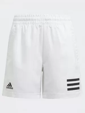 Image of adidas Club Tennis 3-stripes Shorts, White/Black, Size 9-10 Years