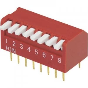 Image of DIP switch Number of pins 8 Piano type TRU COMPONENTS DP 08