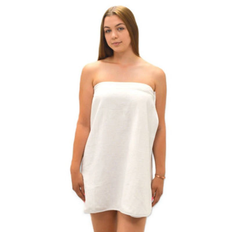 Image of Allure Bath Fashions Ladies Adjustable Shower Wrap - White, S/m