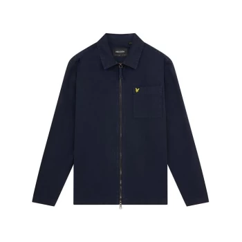 Image of Lyle and Scott Washed Twill Overshirt - Dark Navy Z271