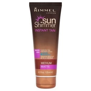 Image of Rimmel Sunshimmer Water Resist Instant Tan Med Matte 125ml