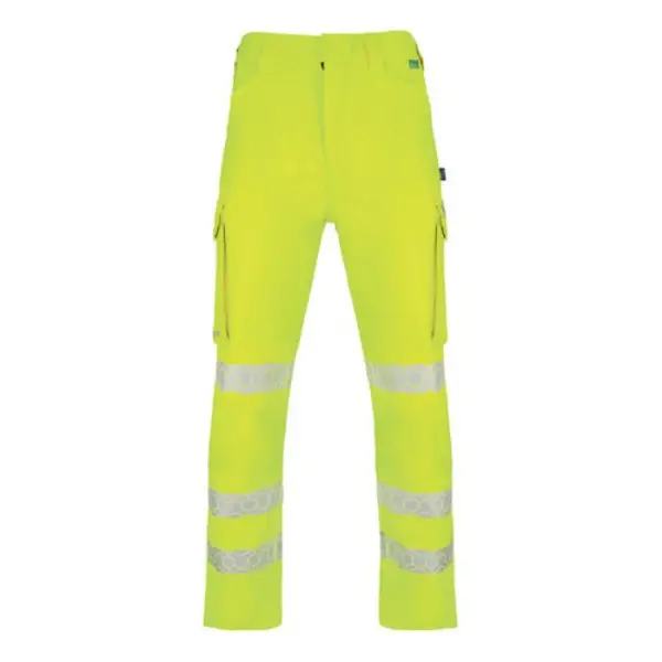 Image of Beeswift Envirowear Beeswift Envirowear High Visibility Trousers Saturn Yellow 30S EWCTRSY30S