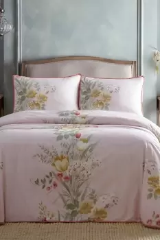 Image of 'Trudy' 100% Cotton Sateen Duvet Cover Set