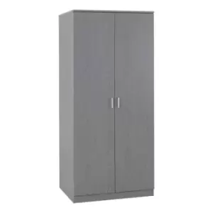 Image of Seconique Felix 2 Door Wardrobe - Grey