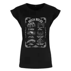 Image of Grindstore Womens/Ladies Ouija Board Rules T-Shirt (M) (Black)