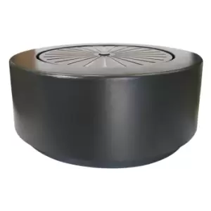 Image of Ivyline Solis Large Water Feature with Light Display in Charcoal & Aged Copper