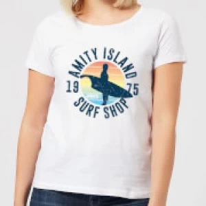 Image of Jaws Amity Surf Shop Womens T-Shirt - White - XXL