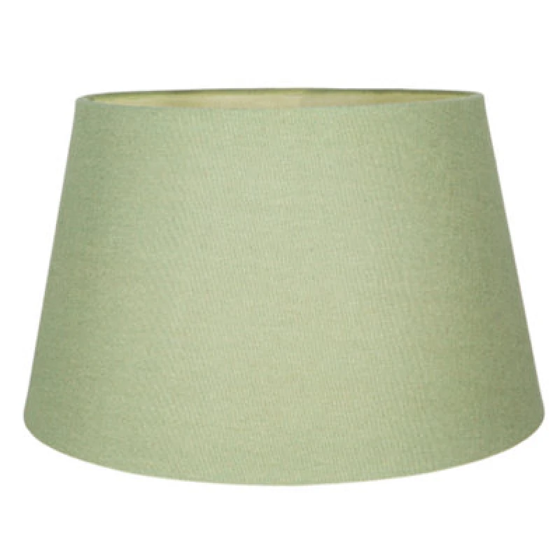 Image of Happy Homewares Traditional 30Cm Olive Green Linen Fabric Drum Table/pendant Shade 60W Maximum