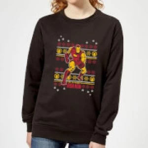 Image of Marvel Iron Man Womens Christmas Sweatshirt - Black