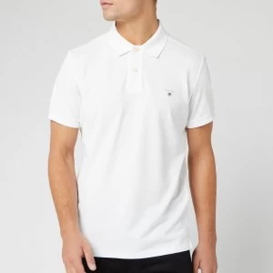 Image of GANT Mens Original Pique Polo Shirt - White - S