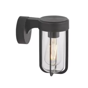 Image of Benevento Outdoor Wall Lamp Brushed Bronze Finish & Clear Glass IP44