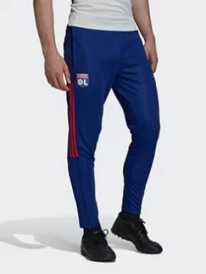 Image of adidas Olympique Lyonnais Tiro Training Tracksuit Bottoms, Blue/Red, Size L, Men