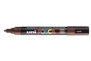 Image of Posca PC-5M Brown Single Marker Pen PK1