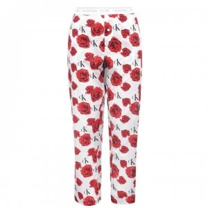 Image of Calvin Klein One Woven Pyjama Trousers - Rose PrintCR5