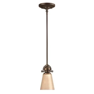 Image of 1 Light Dome Ceiling Mini Pendant Olde Bronze, E27