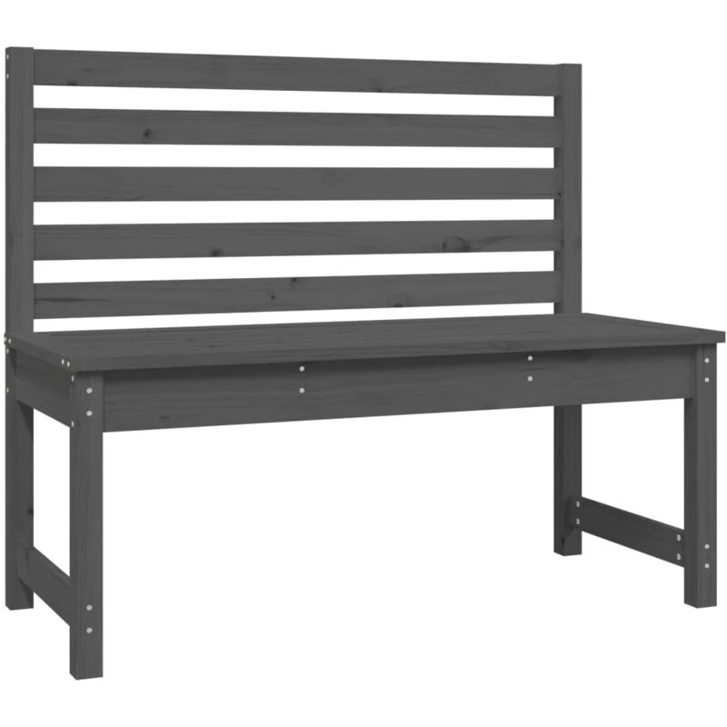 Image of VIDAXL Garden Bench Grey 109cm Solid Wood Pine vidaXL 8720845691561